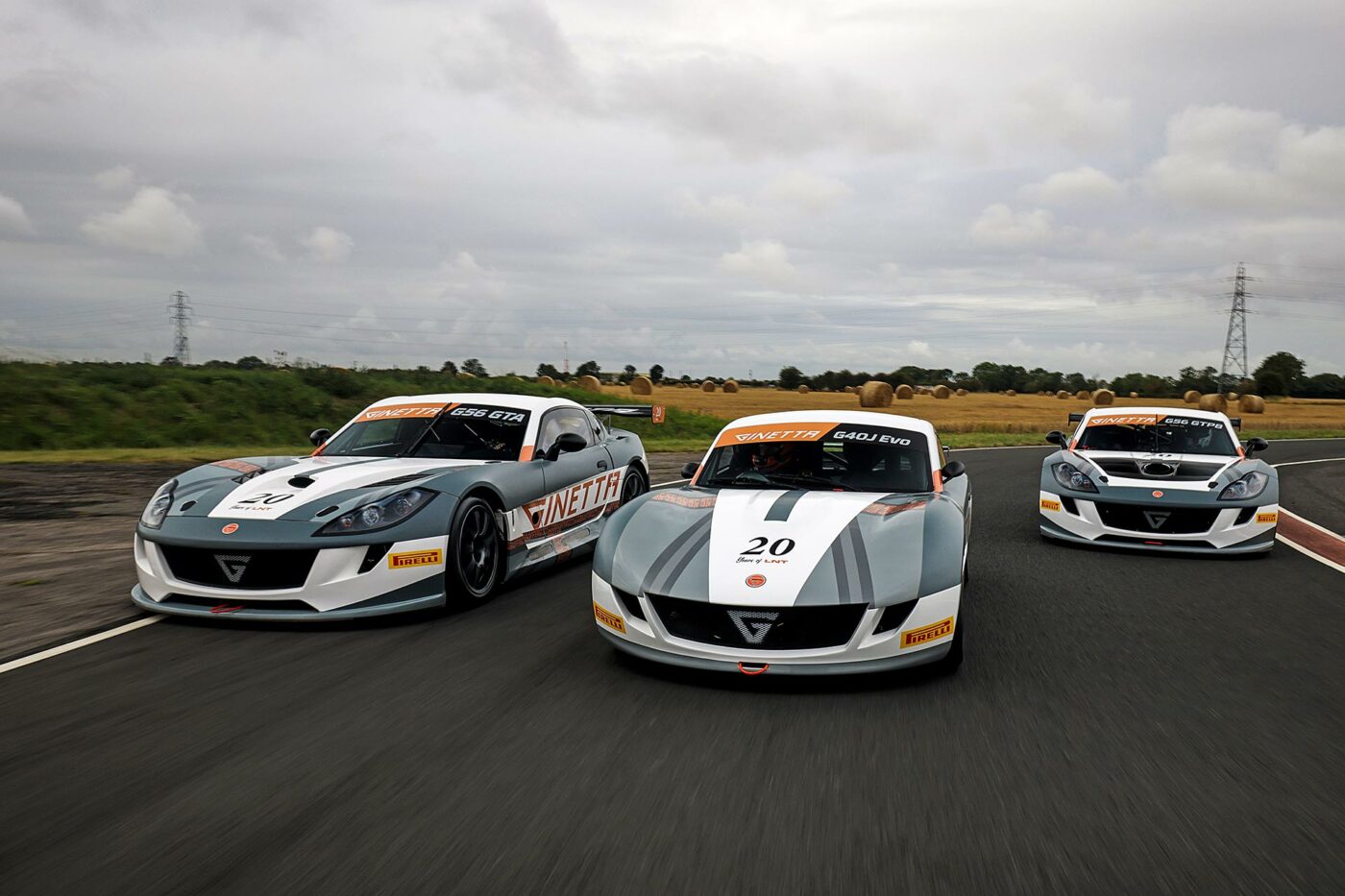 Ginetta race cars on track